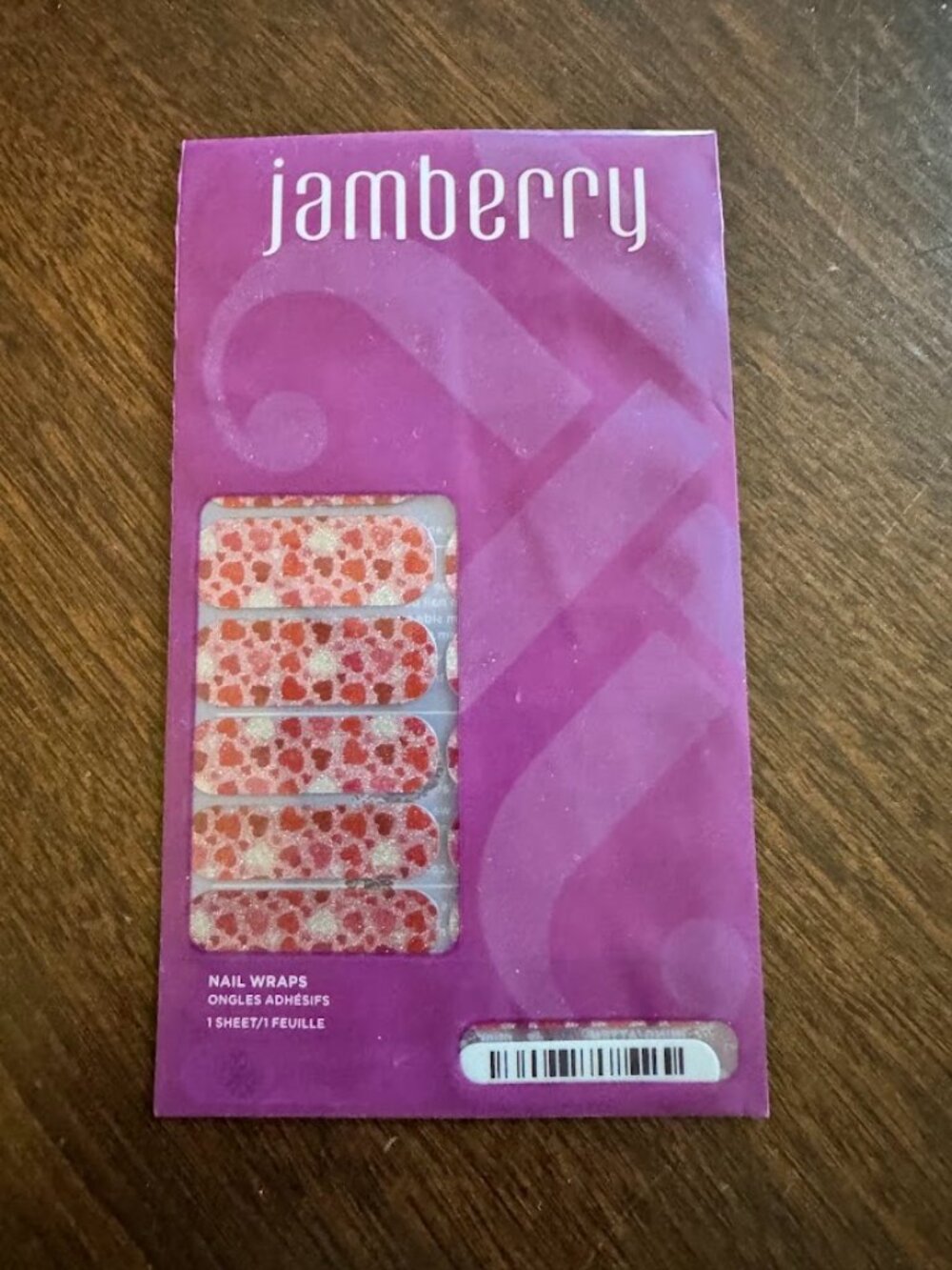 Jamberry Heart Attack Full Sheet Nail Wrap-New